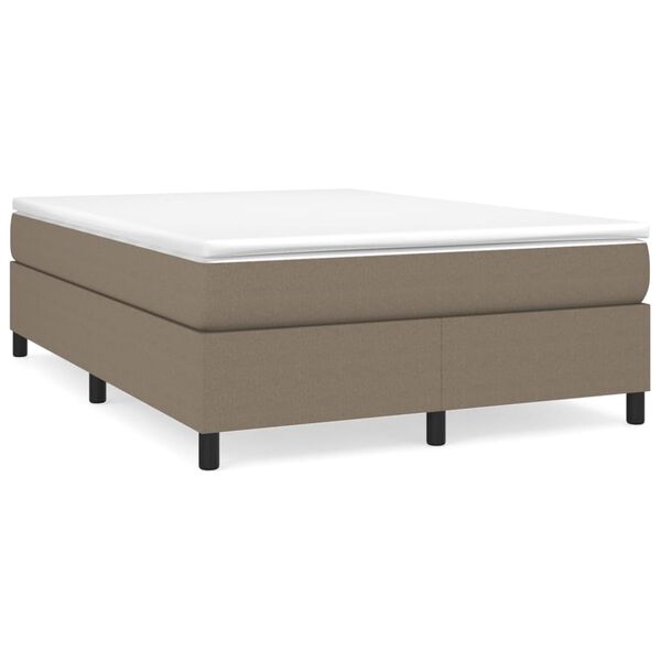 vidaXL &Kappa;&rho;&epsilon;&beta;ά&tau;&iota; Boxspring &mu;&epsilon; &Sigma;&tau;&rho;ώ&mu;&alpha; Taupe 140x200 &epsilon;&kappa;. &Upsilon;&phi;&alpha;&sigma;&mu;ά&tau;&iota;&nu;&omicron;