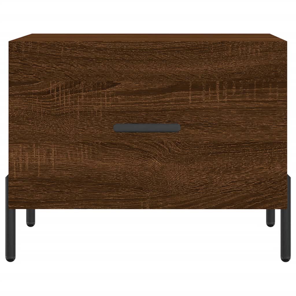 vidaXL Τραπεζάκια Σαλονιού 2 τεμ Brown Oak 50x50x40 εκ Επεξ. Ξύλο