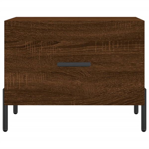 vidaXL Τραπεζάκια Σαλονιού 2 τεμ Brown Oak 50x50x40 εκ Επεξ. Ξύλο
