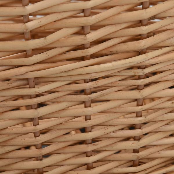 vidaXL Καλάθι Καυσόξυλων με Λαβές Μεταφοράς 56x40x28 εκ. Φυσική Ιτιά