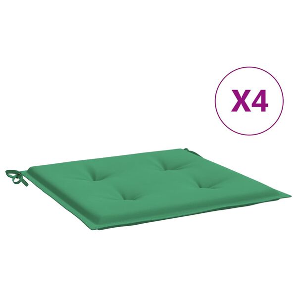vidaXL Μαξιλάρια Καρέκλας Κήπου 4 τεμ. Πράσινα 50x50x3εκ Ύφασμα Oxford