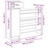vidaXL Παπουτσοθήκη με συρτάρι artisan δρυς 100.5 x 28 x 100 εκ