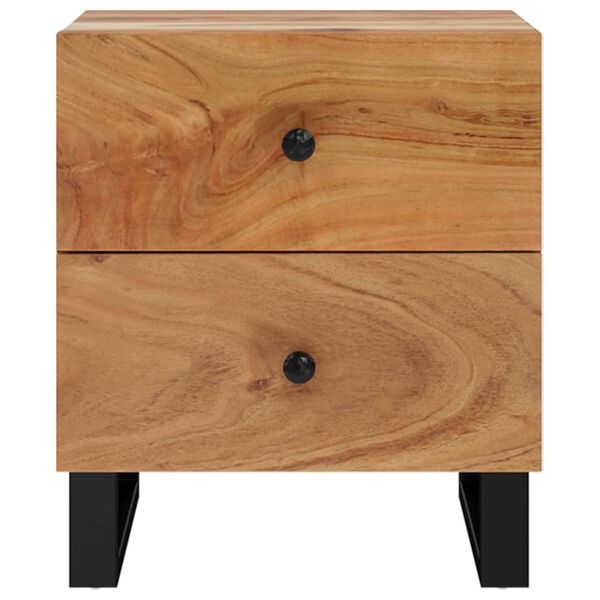 vidaXL Κομοδίνα 2 τεμ. 40 x 33 x 46 εκ. από Μασίφ Ξύλο Ακακίας