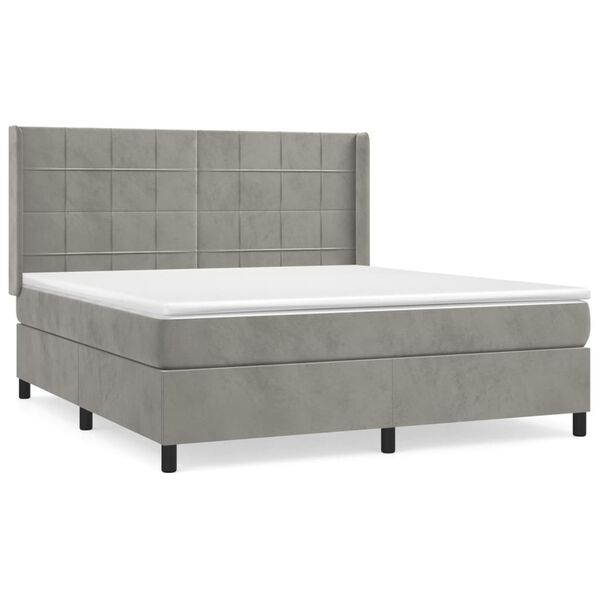 vidaXL &Kappa;&rho;&epsilon;&beta;ά&tau;&iota; Boxspring &mu;&epsilon; &Sigma;&tau;&rho;ώ&mu;&alpha; &Alpha;&nu;&omicron;&iota;&chi;&tau;ό &Gamma;&kappa;&rho;&iota; 160x200 &epsilon;&kappa;. &Beta;&epsilon;&lambda;&omicron;ύ&delta;&iota;&nu;&omicron;