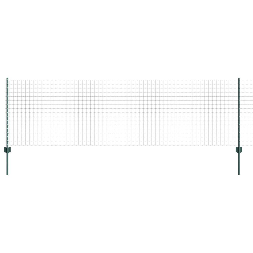 vidaXL Φράχτης με Στήλες. Πράσινο 0.8 x 25 m Ατσάλι