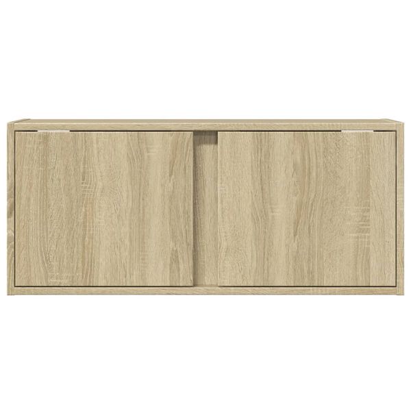 vidaXL Έπιπλο Τοίχου Τηλεόρασης με LED Sonoma Δρυς 80x31x35 εκ.