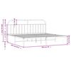 vidaXL Πλαίσιο Κρεβατιού με Κεφαλάρι Μαύρο 193 x 203 εκ. Μεταλλικό