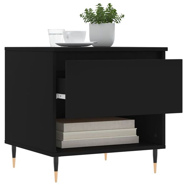 vidaXL Τραπεζάκια Σαλονιού 2 τεμ. Μαύρα 50x46x50 εκ Επεξεργασμένο Ξύλο