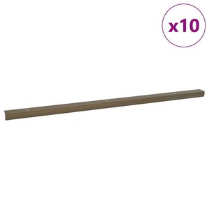 vidaXL Προστατευτικά ακμών σκάλας 10 pcs Καφέ 67 cm Αλουμίνιο