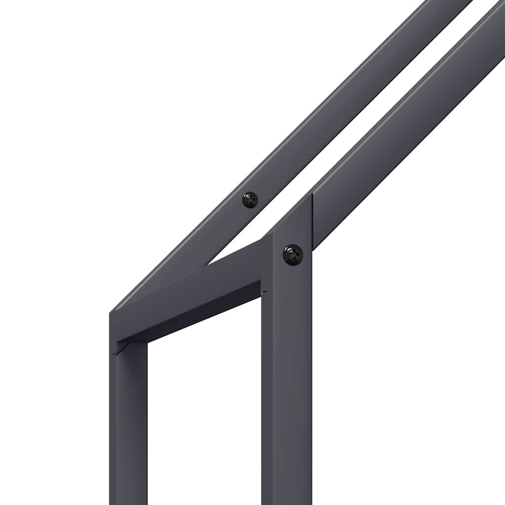 vidaXL Ράφι για καυσόξυλα Ανθρακί 40x25x120 cm Ατσάλι ψυχρής έλασης