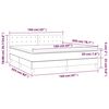 vidaXL Κρεβάτι Boxspring με Στρώμα & LED Μαύρο 160x200 εκ. Υφασμάτινο