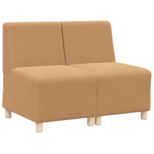 vidaXL Μοναδικός Καναπές χωρίς Χερούλια 2 pcs Μπεζ 55 x 74 x 82 εκ.