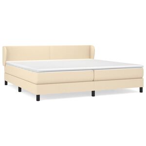 vidaXL &Kappa;&rho;&epsilon;&beta;ά&tau;&iota; Boxspring &mu;&epsilon; &Sigma;&tau;&rho;ώ&mu;&alpha; &Kappa;&rho;&epsilon;&mu; 200x200 &epsilon;&kappa;. &Upsilon;&phi;&alpha;&sigma;&mu;ά&tau;&iota;&nu;&omicron;