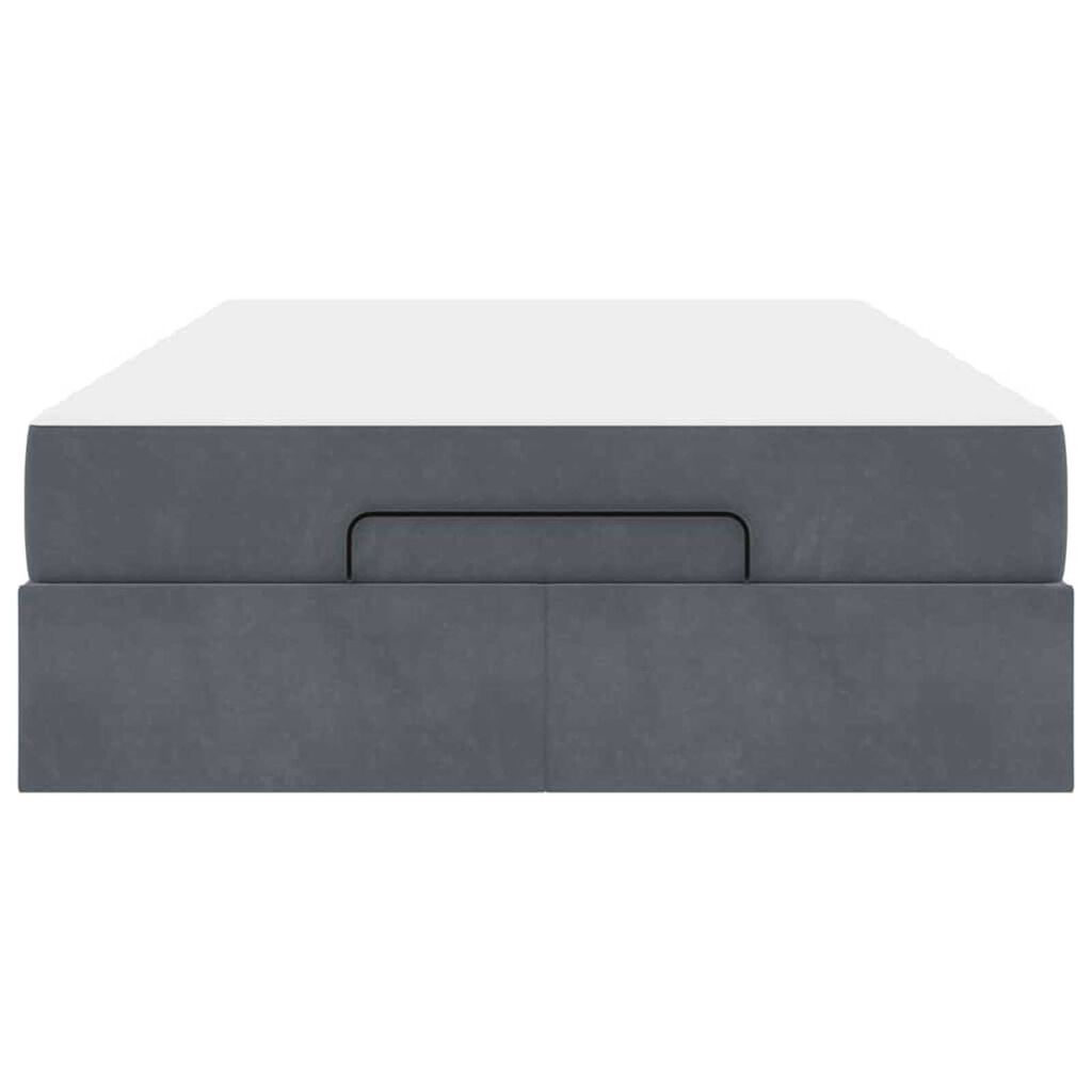 vidaXL Σκελετός Κρεβατιού Σκούρο γκρι 120 x 200 cm Βελούδο