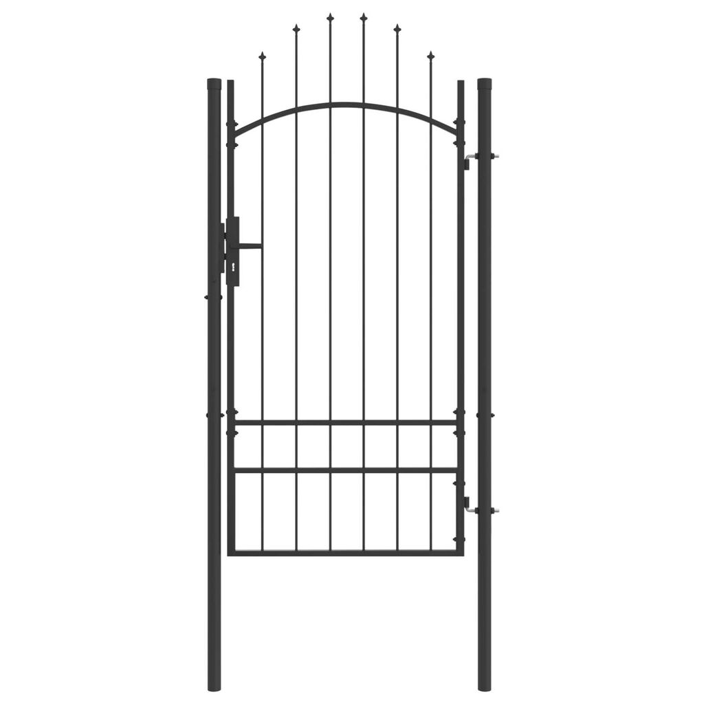 vidaXL Πύλη Κήπου με κλειδαριά Γκρι 200 x 100 cm 100 x 200 cm Ατσάλι