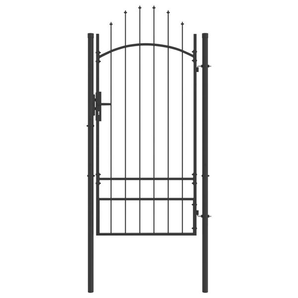 vidaXL Πύλη Κήπου με κλειδαριά Γκρι 200 x 100 cm 100 x 200 cm Ατσάλι