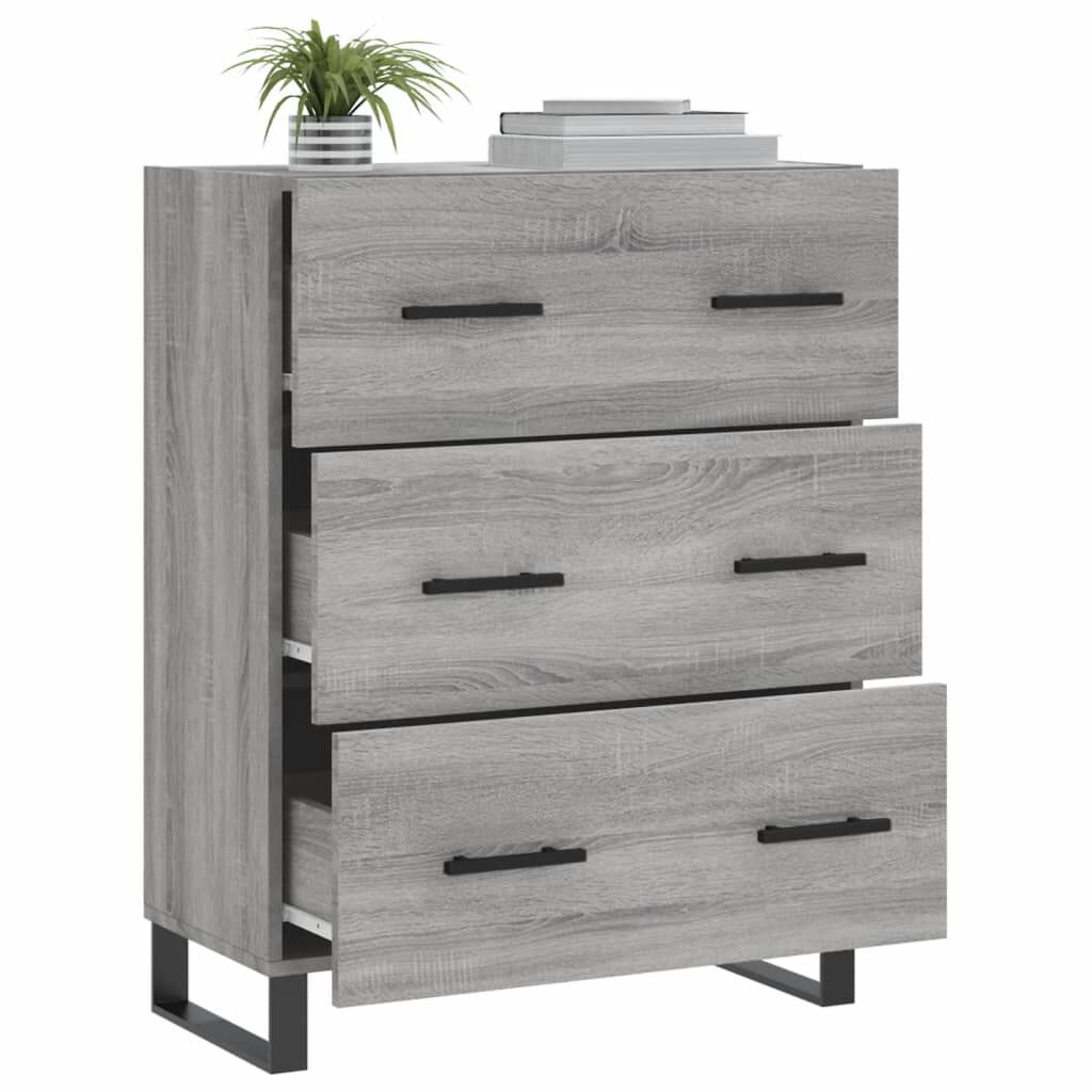 vidaXL Ντουλάπι Γκρι Sonoma 69,5 x 34 x 90 εκ. από Επεξεργασμένο Ξύλο