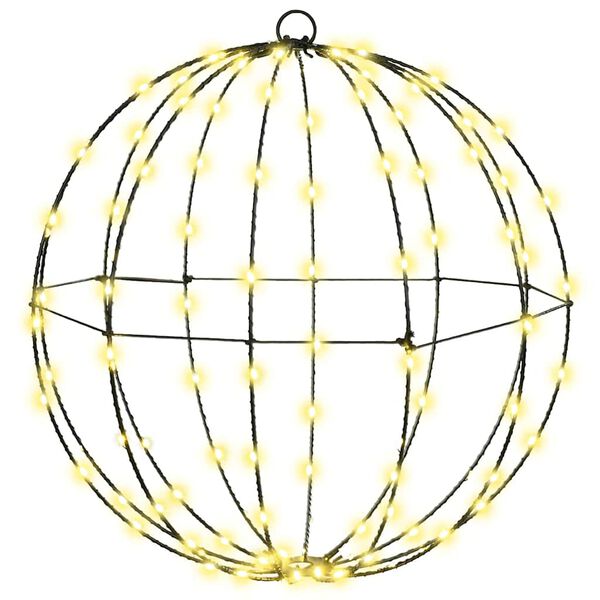 vidaXL Μπάλα με 120 LED Θερμό λευκό 40 cm Μέταλλο