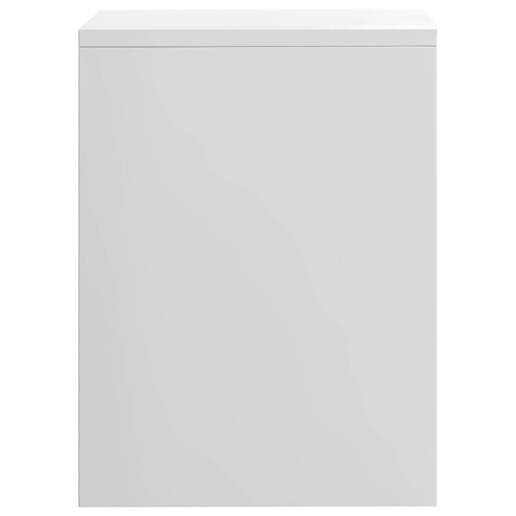 vidaXL Κομοδίνο Γυαλιστερό Λευκό 40 x 30 x 40 εκ. από Επεξ. Ξύλο