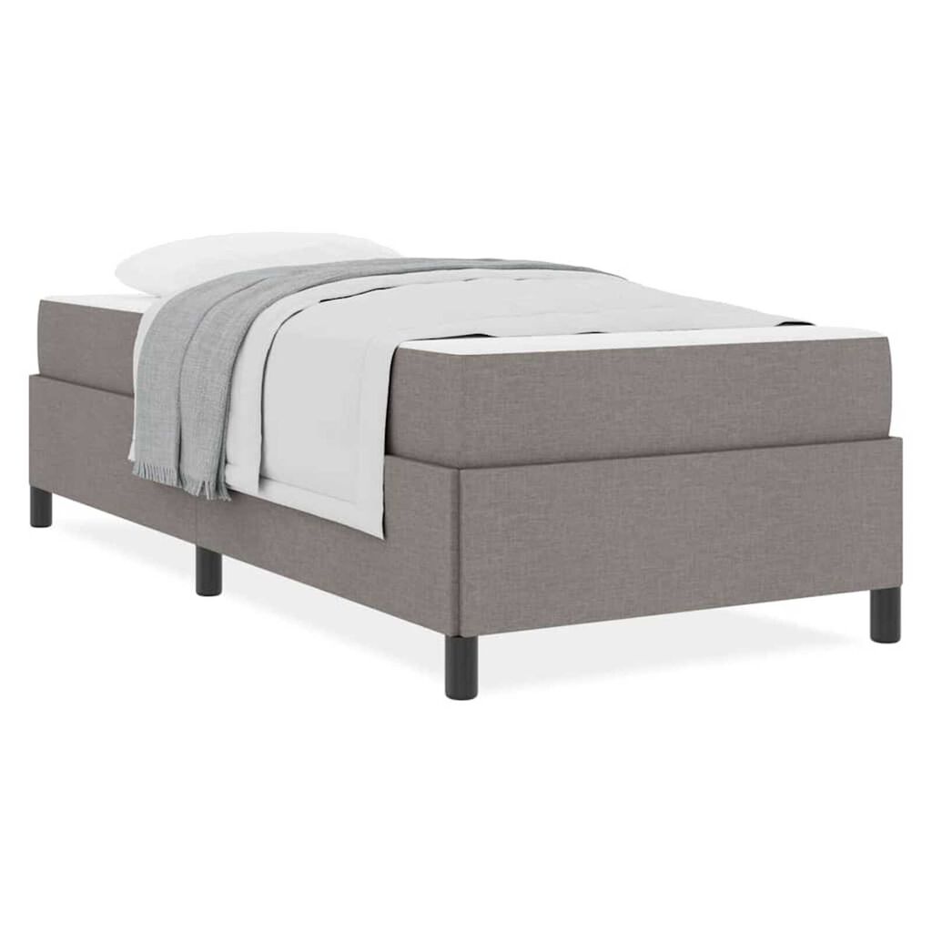 vidaXL Κρεβάτι με ελατήρια Κρέμα και Μαύρο 90 x 200 cm