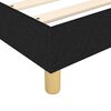 vidaXL Κρεβάτι Boxspring με Στρώμα Μαύρο 140x190 εκ. Υφασμάτινο