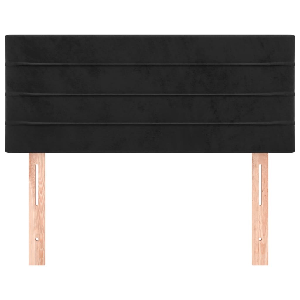vidaXL Κεφαλάρι Κρεβατιού Μαύρο 100x5x78/88 εκ. Βελούδινο