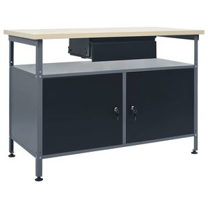 vidaXL &Pi;ά&gamma;&kappa;&omicron;&sigmaf; &Epsilon;&rho;&gamma;&alpha;&sigma;ί&alpha;&sigmaf; &Mu;&alpha;ύ&rho;&omicron;&sigmaf; 120 x 60 x 85 &epsilon;&kappa;. &Alpha;&tau;&sigma;ά&lambda;&iota;&nu;&omicron;&sigmaf;