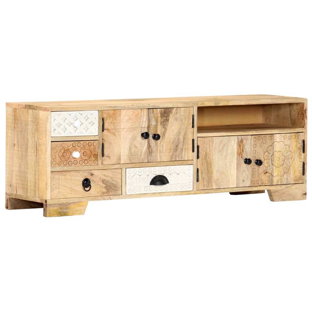 vidaXL Έπιπλο Τηλεόρασης 120 x 30 x 40 εκ. από Μασίφ Ξύλο Μάνγκο
