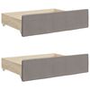 vidaXL Καναπές Κρεβάτι Συρόμενος Taupe 80x200 εκ. Υφασμάτινος Συρτάρια