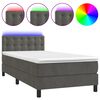 vidaXL &Kappa;&rho;&epsilon;&beta;ά&tau;&iota; Boxspring &mu;&epsilon; &Sigma;&tau;&rho;ώ&mu;&alpha; & LED &Sigma;&kappa;. &Gamma;&kappa;&rho;&iota; 100x200&epsilon;&kappa;. &Beta;&epsilon;&lambda;&omicron;ύ&delta;&iota;&nu;&omicron;