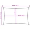 vidaXL Πανί Σκίασης Ορθογώνιο Άμμου 2,5x3,5 μ. HDPE 160 γρ./μ²