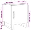 vidaXL Κομοδίνο Γυαλ. Λευκό 40 x 40 x 50 εκ. από Επεξεργασμένο Ξύλο