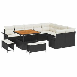 vidaXL &Sigma;&epsilon;&tau; &Kappa;&alpha;&nu;&alpha;&pi;έ &Kappa;ή&pi;&omicron;&upsilon; &mu;&epsilon; &mu;&alpha;&xi;&iota;&lambda;ά&rho;&iota; 12 pcs &Mu;&alpha;ύ&rho;&omicron; &sigma;&upsilon;&nu;&theta;&epsilon;&tau;&iota;&kappa;ό &rho;&alpha;&tau;ά&nu;