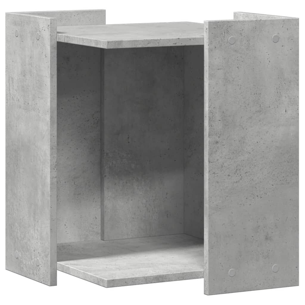 vidaXL Τουαλέτα Γάτας Περίφραξη Γκρι Σκυρ. 42x42x51εκ Επεξεργασμ. Ξύλο