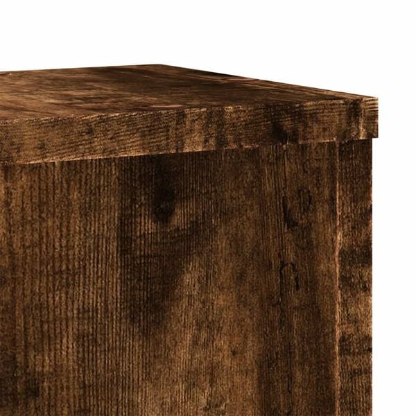 vidaXL Βάσεις Φυτών 2Τεμ. Καπνιστή Δρυς 17x17x60εκ. Επεξεργασμένο Ξύλο