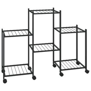 vidaXL &Beta;ά&sigma;&eta; &Lambda;&omicron;&upsilon;&lambda;&omicron;&upsilon;&delta;&iota;ώ&nu; &mu;&epsilon; &Rho;ό&delta;&epsilon;&sigmaf; 83x25x63,5 &epsilon;&kappa;. &Mu;&alpha;ύ&rho;&eta; &Sigma;&iota;&delta;&epsilon;&rho;έ&nu;&iota;&alpha;