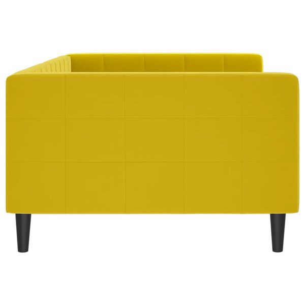 vidaXL Καναπές Κρεβάτι Κίτρινος 100 x 200 εκ. Βελούδινος