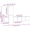 vidaXL Σετ επίπλου τηλεόρασης 5 pcs Παλαιό ξύλο 181 x 30 x 120 εκ