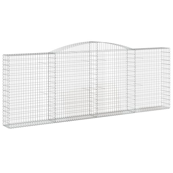 vidaXL Συρματοκιβώτια Τοξωτά 8 τεμ. 400x30x140/160 εκ. Γαλβαν. Ατσάλι