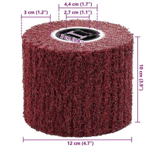 vidaXL Ρολά Λειάνσεως 3 τεμ 80 Grit Συνθετική Ίνα