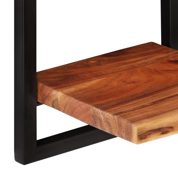 vidaXL Ράφια Τοίχου 2 Τεμ. 25x25x75 εκ. Μασίφ Ξύλο Ακακίας & Ατσάλι