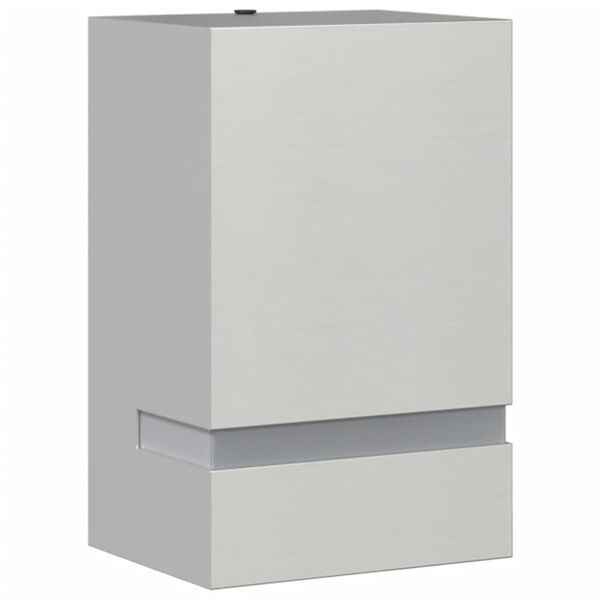 vidaXL Φωτιστικό Τοίχου Εξωτερικού Χώρου Ασημί από Ανοξείδωτο Ατσάλι