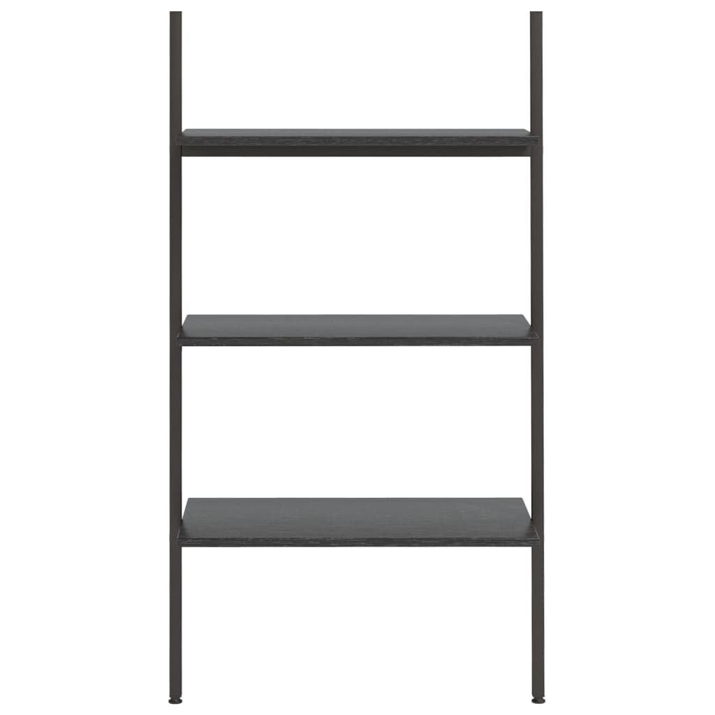 vidaXL Ραφιέρα Κεκλιμένη 3 Επιπέδων Μαύρη 64x34x116 εκ.
