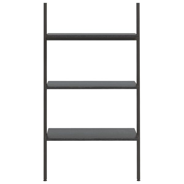 vidaXL Ραφιέρα Κεκλιμένη 3 Επιπέδων Μαύρη 64x34x116 εκ.