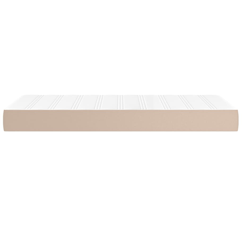 vidaXL Στρώμα με Pocket Springs Καπουτσίνο 90x190x20 εκ. Συνθετ. Δέρμα