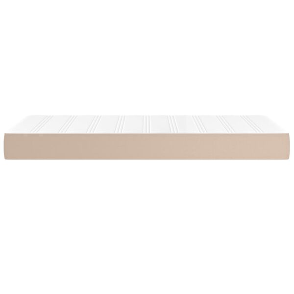 vidaXL Στρώμα με Pocket Springs Καπουτσίνο 90x190x20 εκ. Συνθετ. Δέρμα