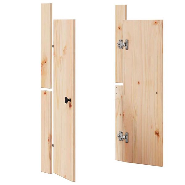 vidaXL Πόρτα κουζίνας με πόρτα Καφέ 50 x 9 x 82 εκ Μασίφ ξύλο πεύκου