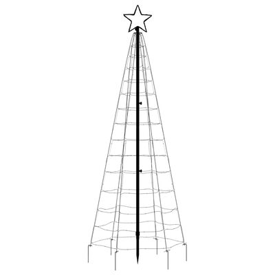 vidaXL Φωτιστικό Χριστουγ. Δέντρο Ακίδες 220 LED Θερμό Λευκό 180 εκ.