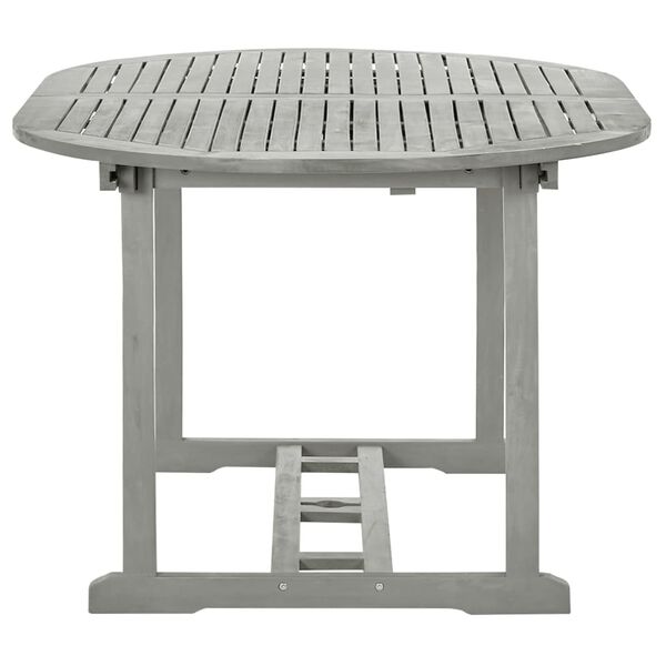 vidaXL Τραπέζι Κήπου Γκρι 200 x 100 x 75 εκ. από Μασίφ Ξύλο Ακακίας