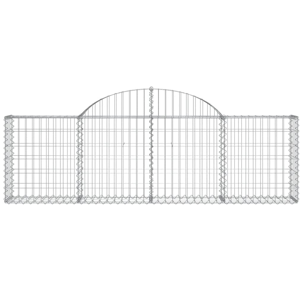 vidaXL Συρματοκιβώτιο Τοξωτό 200x30x60/80εκ. από Γαλβανισμένο Χάλυβα
